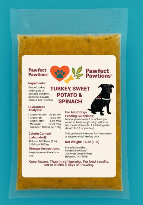 Turkey, Sweet Potato & Spinach 16oz