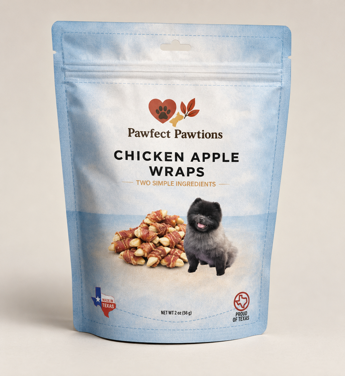 Chicken & Apple Wraps – Freeze-Dried Treats