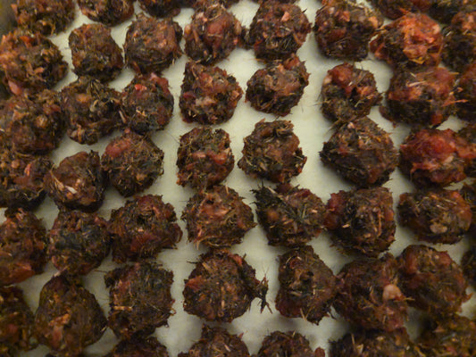 Freeze-Dried Quail Meatballs Lb approx 66 meatballs each meat ball weight 7gr
