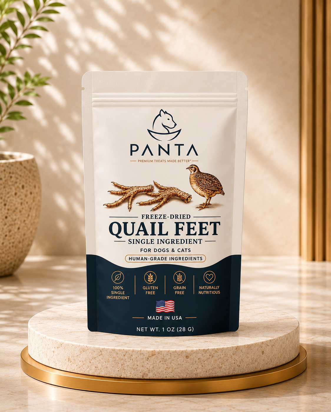 Panta Freeze-Dried Quail Feet  – 2 oz-wholesale