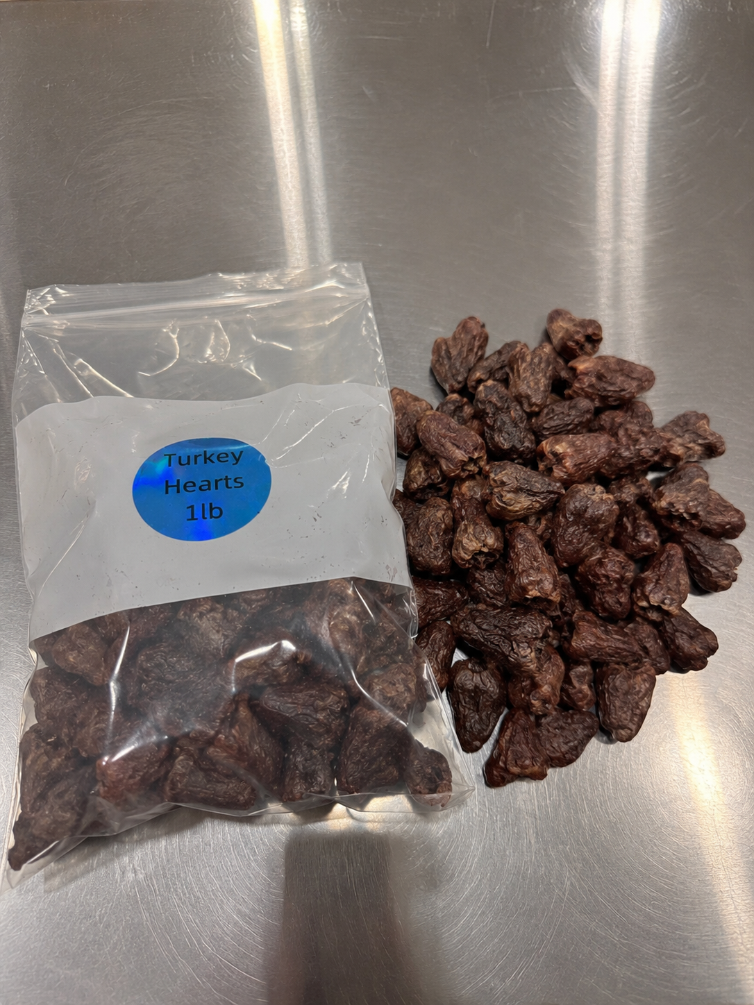 Freeze-Dried Turkey Hearts 1lb bag